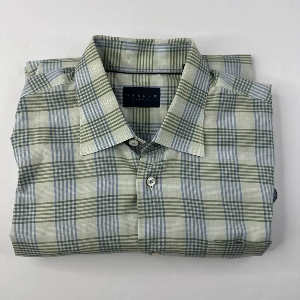 Calder Carmel Limited Edition Multicolor Plaid Button Down Shirt Large 1/150 - Picture 14 of 14